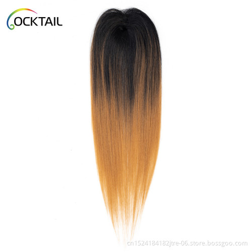 soft premium fiber synthetic hair bundles pack with highlights double color wholesale, synthetic packet hair set with closure